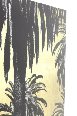 Glastavla Metallic Palms, 180x120cm - KARE Design