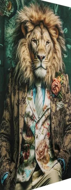 Glastavla Mister Lion, 150x100cm - KARE Design