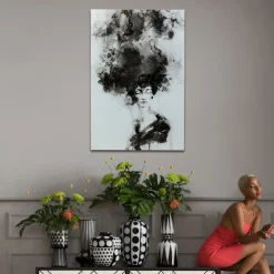 Glastavla Smokey Hair, 100x150cm - KARE Design
