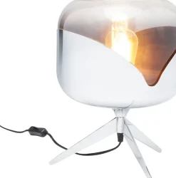 Goblet Bordslampa - Krom och Tonat Glas, Ø27cm - KARE Design