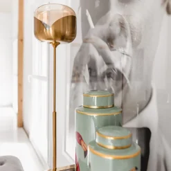 Goblet Golvlampa - Mässing och Tonat Glas, 160cm - KARE Design