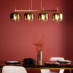 Goblet Taklampa - Mässing och Tonat Glas, 4 lampor - KARE Design