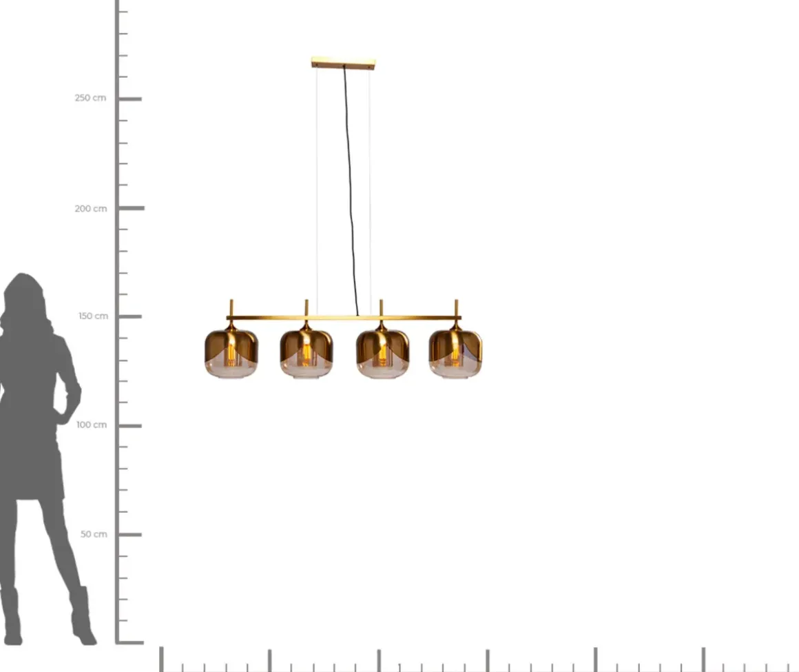 Goblet Taklampa - Mässing och Tonat Glas, 4 lampor - KARE Design