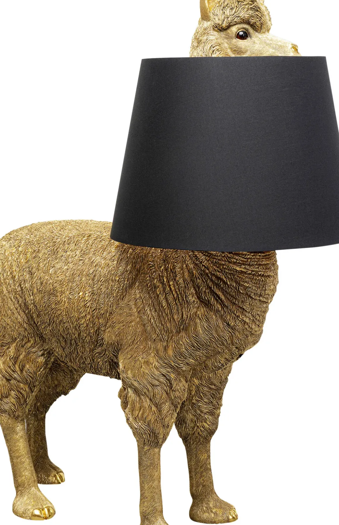Golvlampa Alpaca - Alpacka, Guld Med Svart Skärm, 108cm - KARE Design