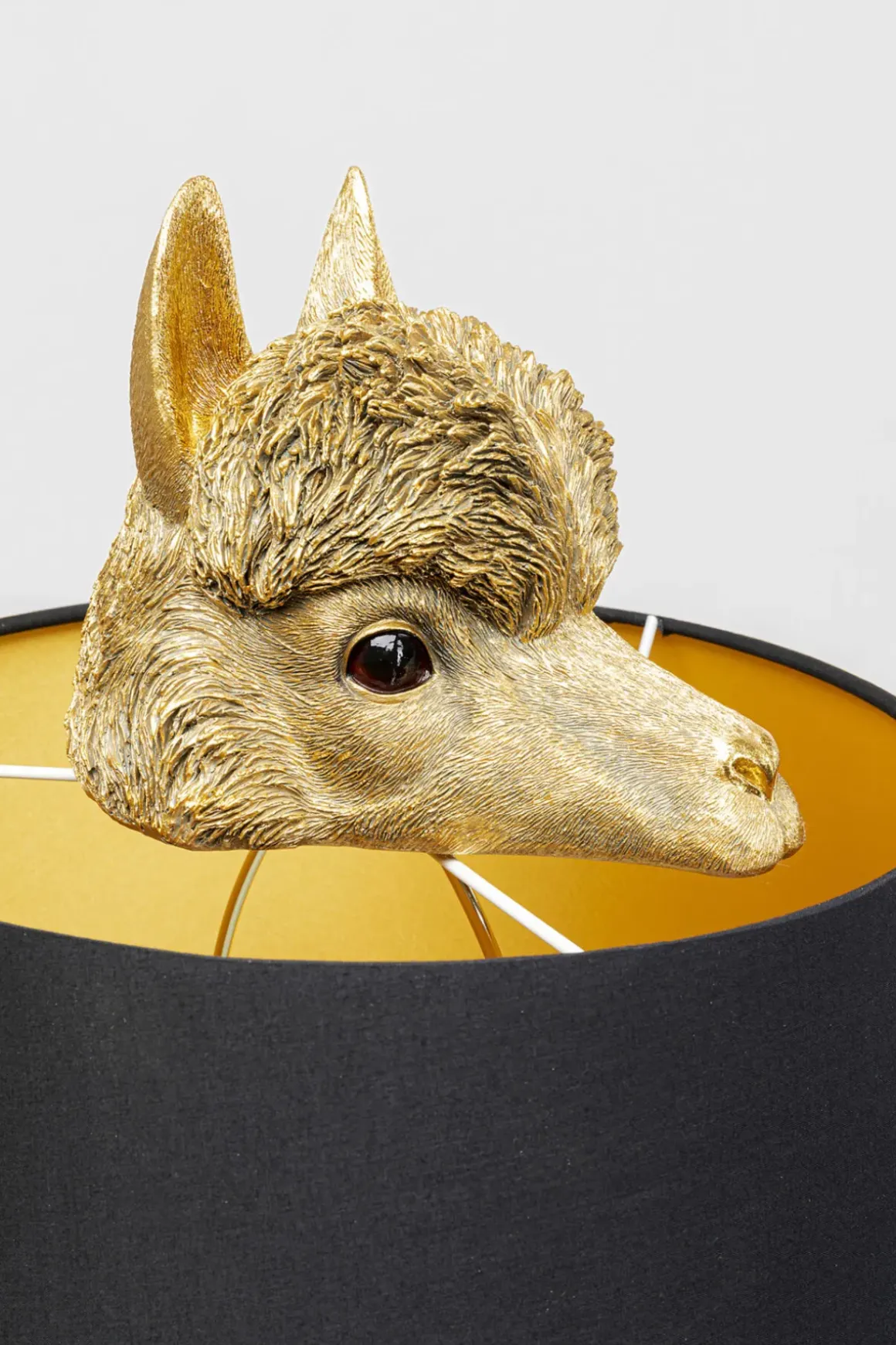 Golvlampa Alpaca - Alpacka, Guld Med Svart Skärm, 108cm - KARE Design