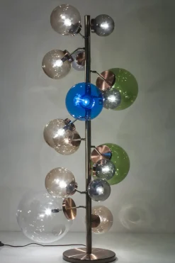 Golvlampa Balloon Colore - Färgade kupor i Glas 15 st, 160cm - KARE Design