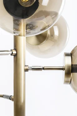 Golvlampa Balloon -Mässing/Rökigt Glas, 160cm - KARE Design