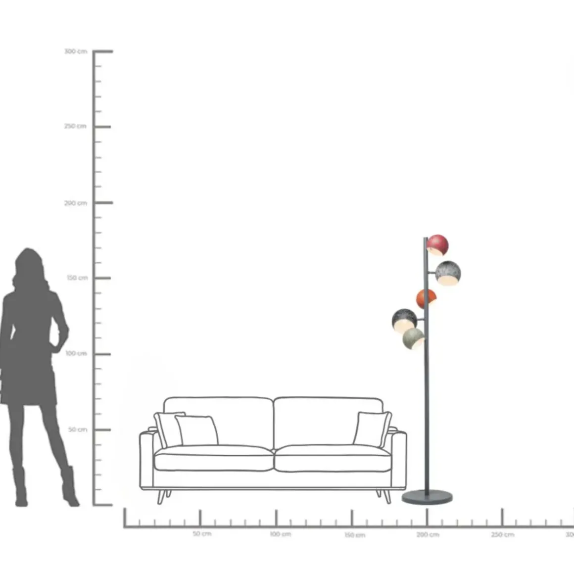 Golvlampa Calotta Antico 5-lite - KARE Design