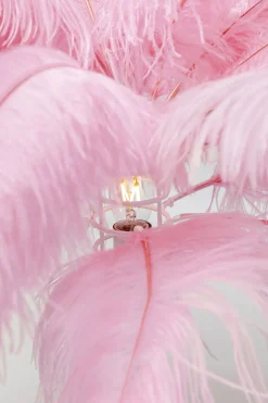 Golvlampa Feather Palm - Rosa, 165cm - KARE Design