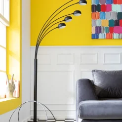 Golvlampa Five Fingers - Femarmad Lampa, Matt Svart, 201cm - KARE Design