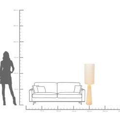Golvlampa Marleen - Beige/Boucle, 130cm - KARE Design
