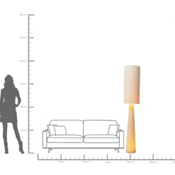Golvlampa Marleen - Beige/Boucle, 190cm - KARE Design