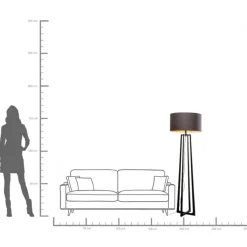 Golvlampa Timon - Svart, 165cm - KARE Design