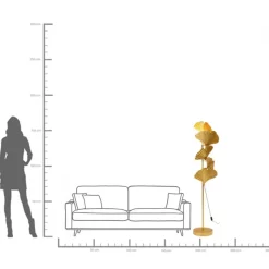 Golvlampa Yuva - Guld, 160cm - KARE Design