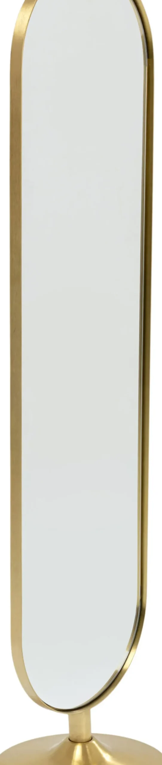 Golvspegel Curve - Ram i Borstad Mässing, 170x40cm - KARE Design