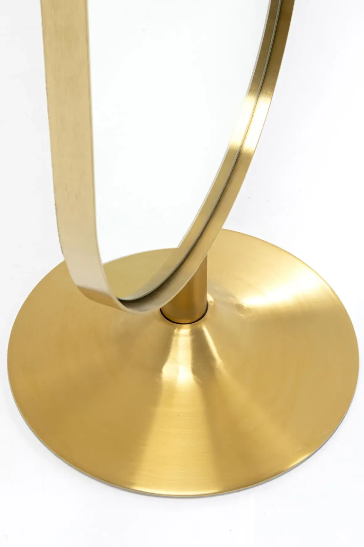 Golvspegel Curve - Ram i Borstad Mässing, 170x40cm - KARE Design