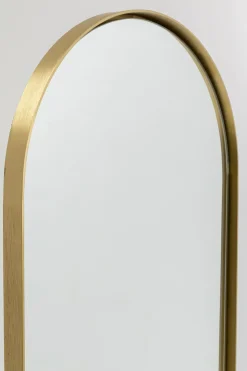 Golvspegel Curve - Ram i Borstad Mässing, 170x40cm - KARE Design