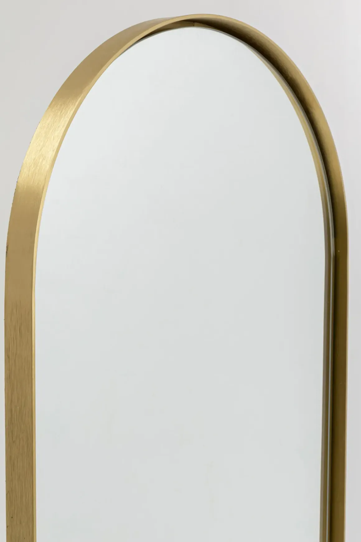 Golvspegel Curve - Ram i Borstad Mässing, 170x40cm - KARE Design