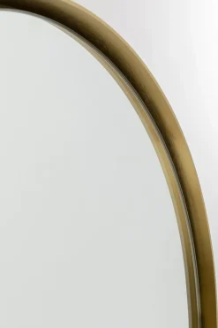Golvspegel Curve - Ram i Borstad Mässing, 170x40cm - KARE Design