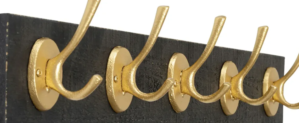 Hängare Classico - mörkt massivt trä, Guld, 60cm - KARE Design