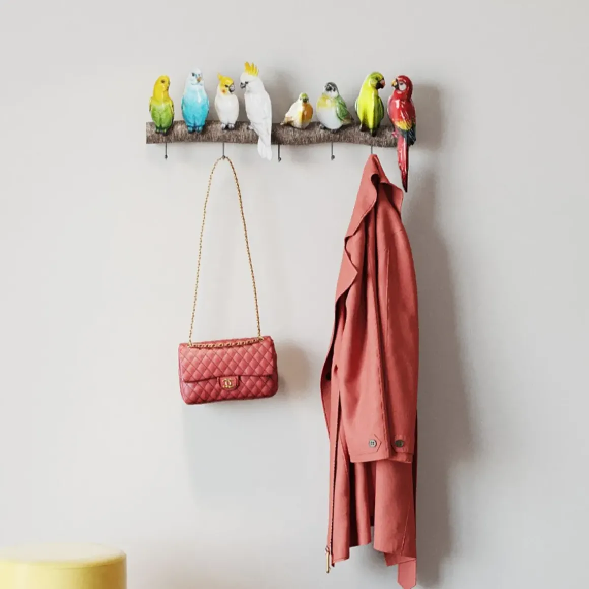 Hängare Exotic Birds - Klädhängare, 5 krokar - KARE Design