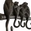 Hängare Monkey Family - Svart, 4 krokar - KARE Design