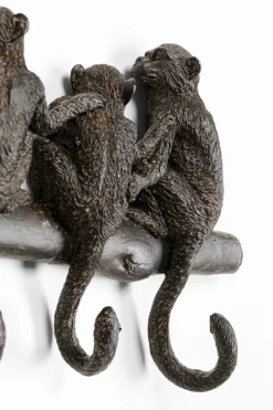 Hängare Monkey Family - Svart, 4 krokar - KARE Design