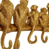Hängare Monkey - Guld, 8 Krokar - KARE Design