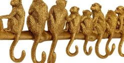 Hängare Monkey - Guld, 8 Krokar - KARE Design