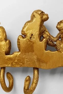 Hängare Monkey - Guld, 8 Krokar - KARE Design