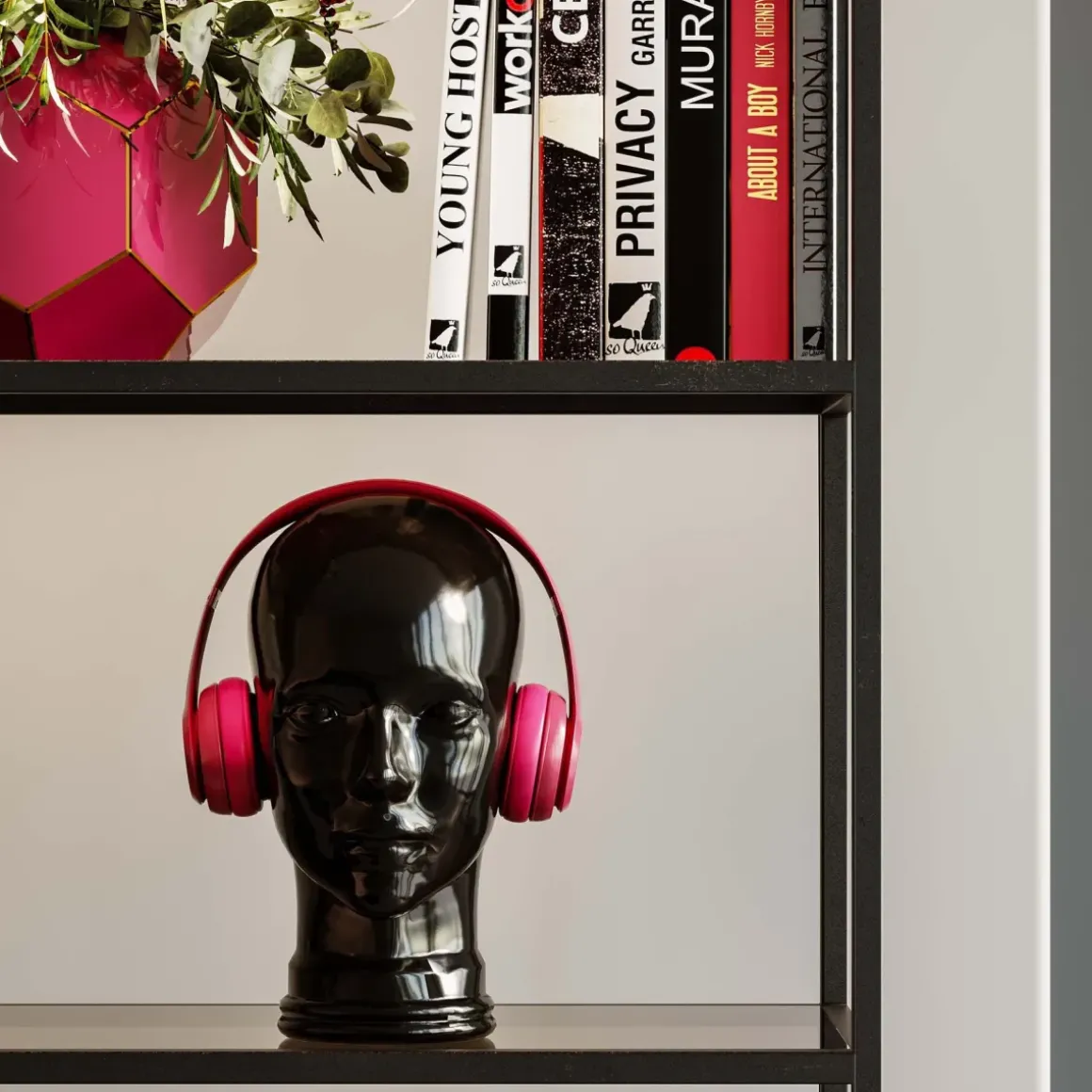 Hörlurställ Headphone Mount Black - Svart Glas - KARE Design