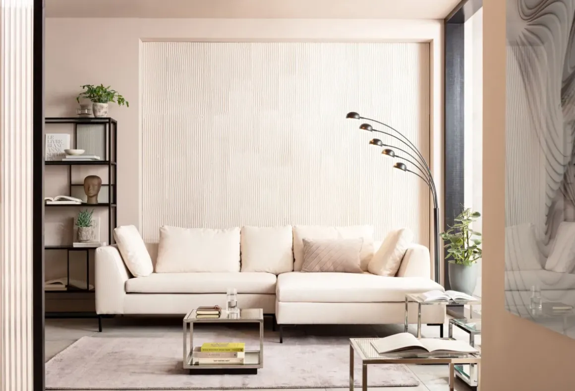 Hörnsoffa Gianni - Creme Höger, 290x167cm - KARE Design