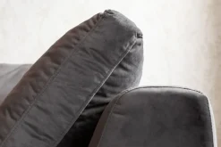 Hörnsoffa Gianni - Grå Sammet/Svart Vänster, 290x167cm - KARE Design