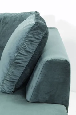 Hörnsoffa Gianni - Mörkgrön Sammet/Svart Höger, 290x167cm - KARE Design
