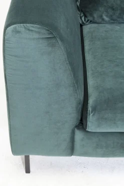 Hörnsoffa Gianni - Mörkgrön Sammet/Svart Höger, 290x167cm - KARE Design