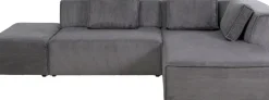 Hörnsoffa Infinity - Med Ottoman, Grå Manchester, Höger - KARE Design