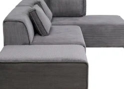 Hörnsoffa Infinity - Med Ottoman, Grå Manchester, Höger - KARE Design