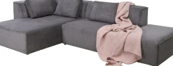 Hörnsoffa Infinity - Med Ottoman, Grå Manchester, Vänster - KARE Design