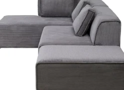 Hörnsoffa Infinity - Med Ottoman, Grå Manchester, Vänster - KARE Design