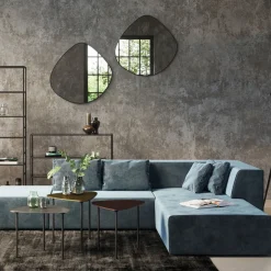 Hörnsoffa Infinity - Petrol Sammet Höger, 306x182cm - KARE Design