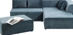 Hörnsoffa Infinity - Petrol Sammet Höger, 306x182cm - KARE Design