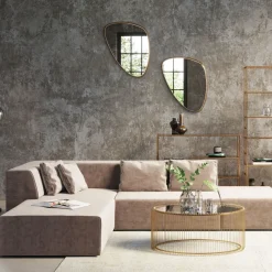 Hörnsoffa Infinity - Taupe Sammet Vänster, 306x182cm - KARE Design