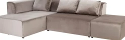 Hörnsoffa Infinity - Taupe Sammet Vänster, 306x182cm - KARE Design