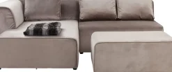 Hörnsoffa Infinity - Taupe Sammet Vänster, 306x182cm - KARE Design