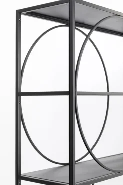 Hylla Circle - Öppen Bokhylla Svart, 200x100cm - KARE Design