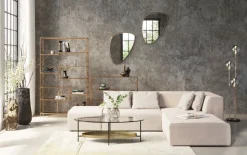 Hylla Loft - Öppen Bokhylla i Guld/Glas, 195x115cm - KARE Design