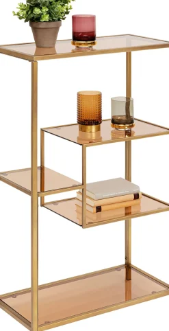Hylla Loft - Öppen Bokhylla i Guld/Glas, 100x60cm - KARE Design
