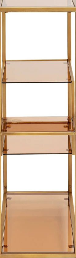 Hylla Loft - Öppen Bokhylla i Guld/Glas, 100x60cm - KARE Design