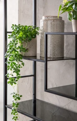 Hylla Loft - Öppen Bokylla i Svart, 195x115cm - KARE Design