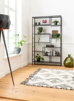 Hylla Loft - Öppen Bokylla i Svart, 195x115cm - KARE Design